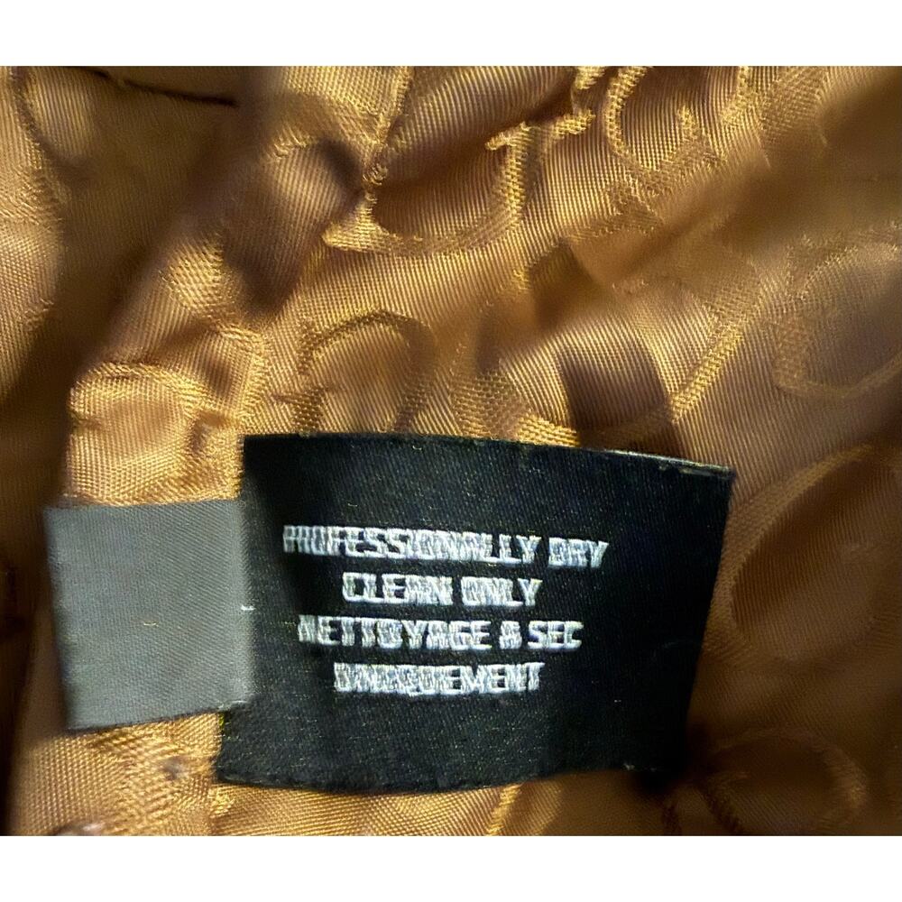 Guess Pleated Plaid Wool Coat Size Large Vintage - Picture 7 of 9